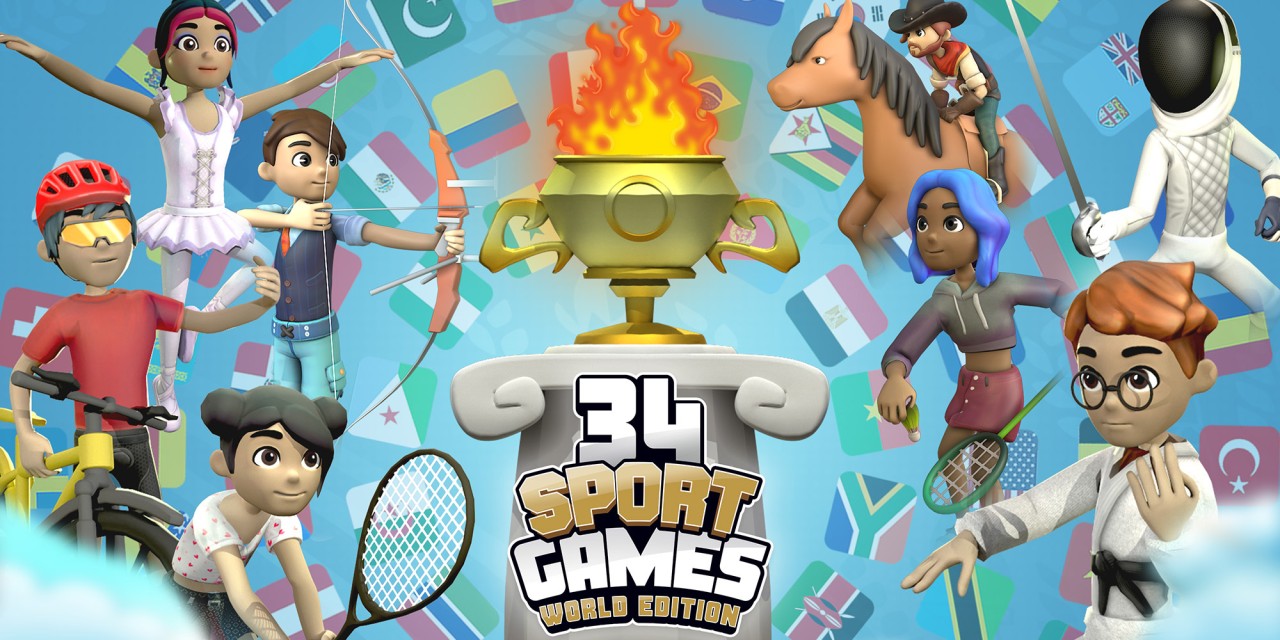 34 Sports Games - World Edition title screen for Nintendo Switch