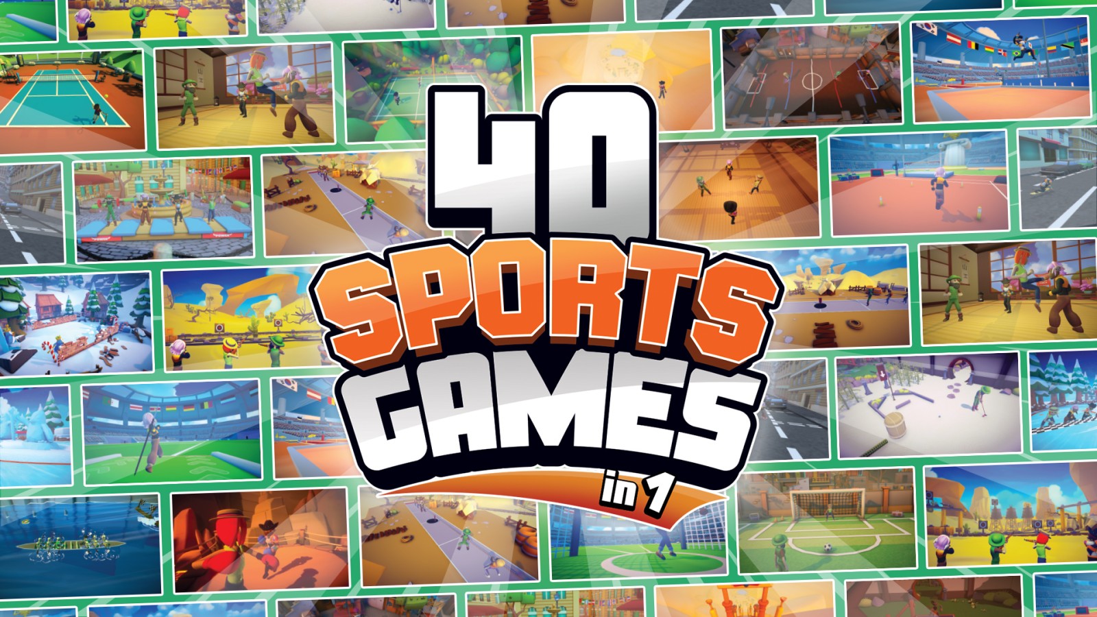 40 Sports Games In 1 title screen for Nintendo Switch