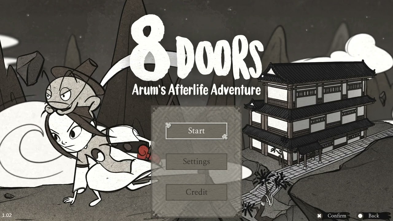 8 Doors: Arum's Afterlife Adventure title screen for Nintendo Switch