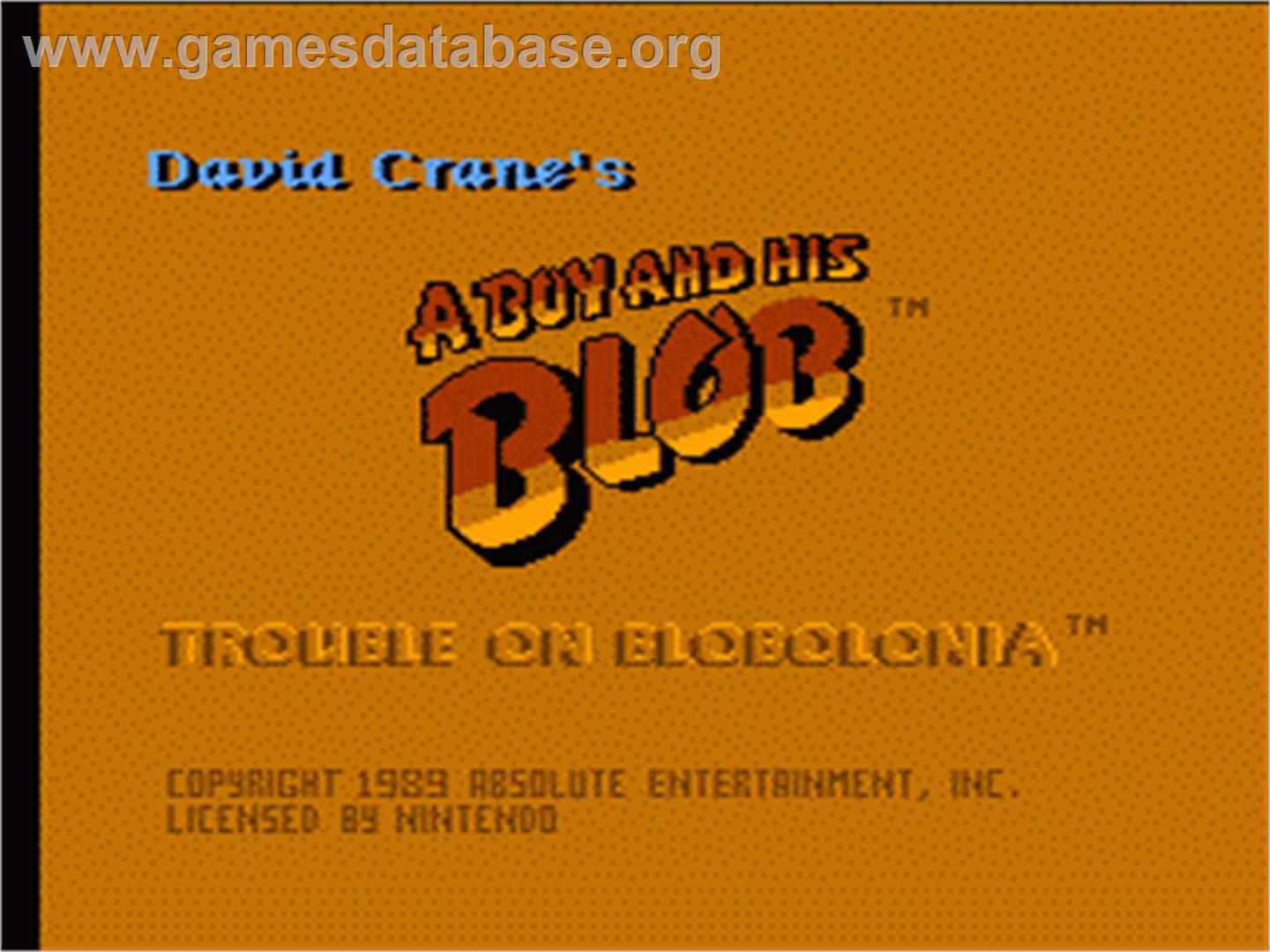 A Boy and His Blob title screen for Nintendo Switch