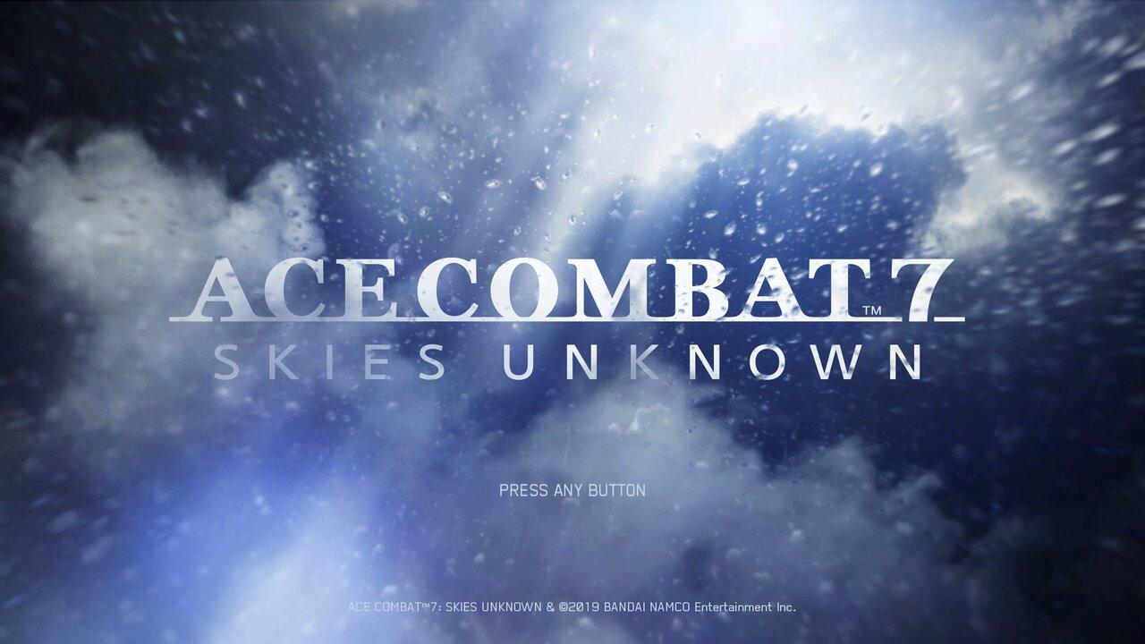Ace Combat 7: Skies Unknown Deluxe Edition title screen for Nintendo Switch