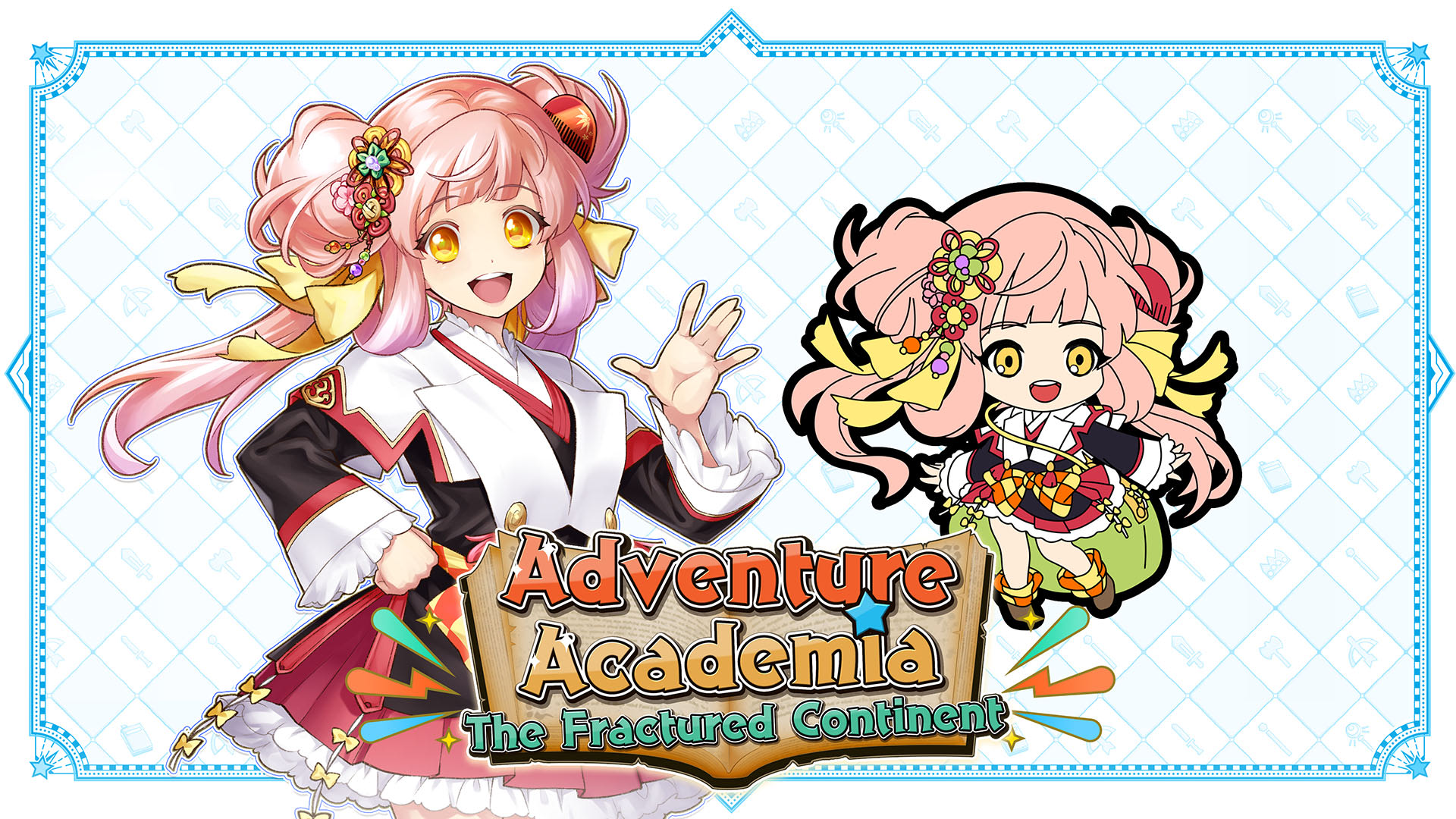 Adventure Academia: The Fractured Continent title screen for Nintendo Switch