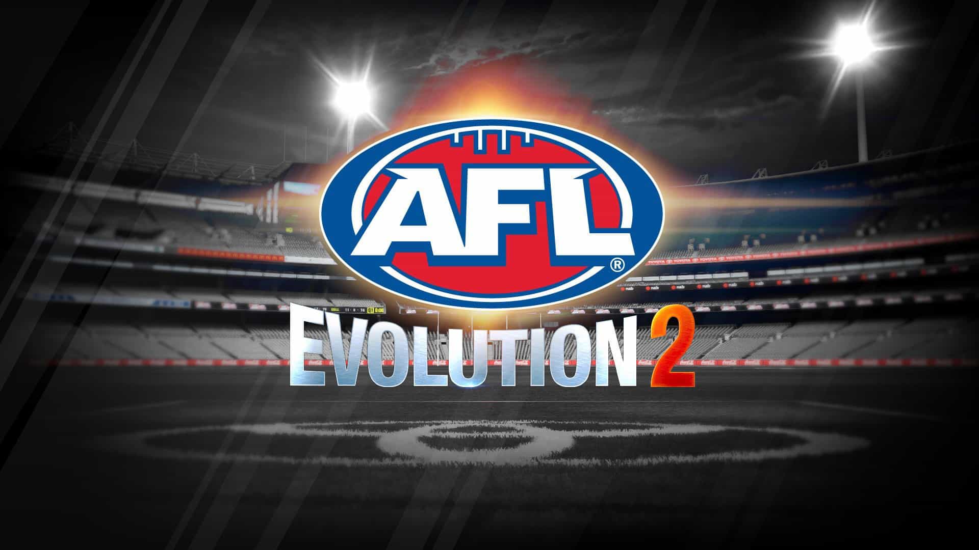 AFL Evolution 2 title screen for Nintendo Switch