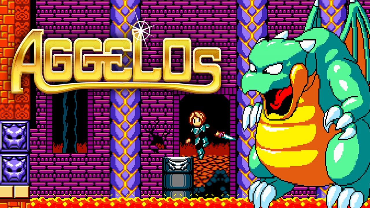 Aggelos title screen for Nintendo Switch