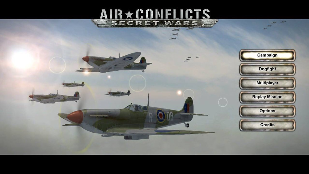 Air Conflicts Collection title screen for Nintendo Switch