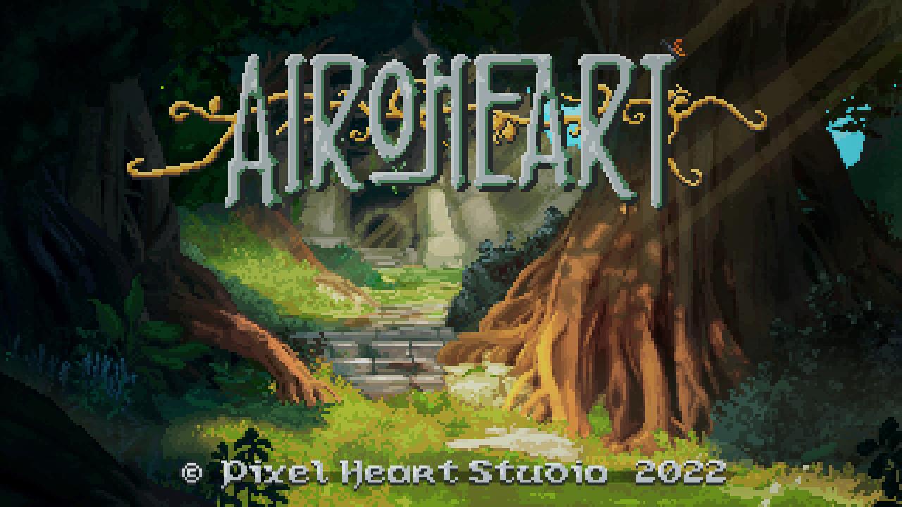 Airoheart title screen for Nintendo Switch