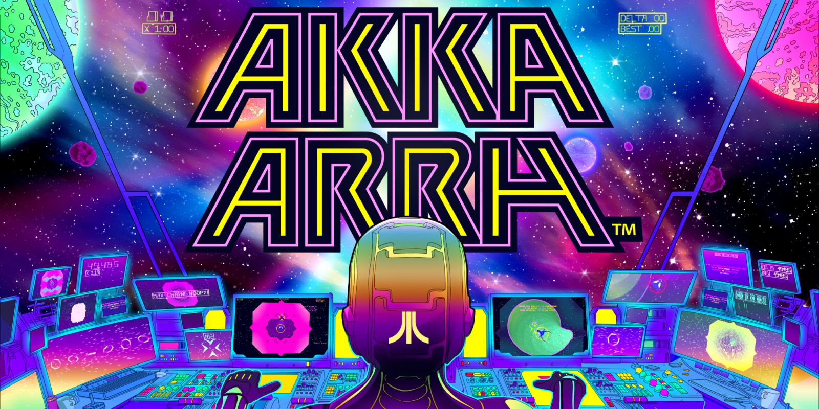 Akka Arrh title screen for Nintendo Switch