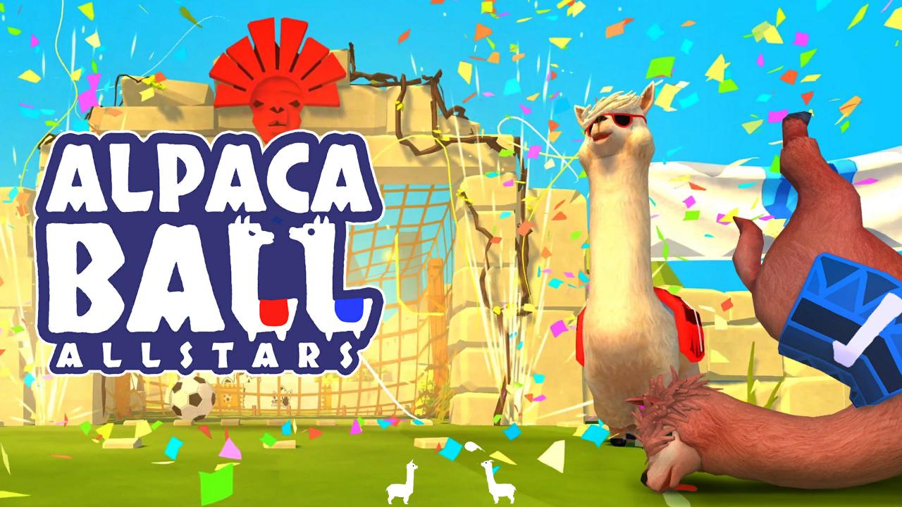 Alpaca Ball: Allstars title screen for Nintendo Switch