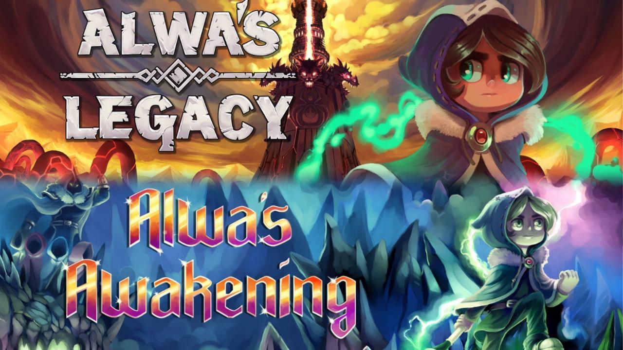 Alwa's Collection title screen for Nintendo Switch