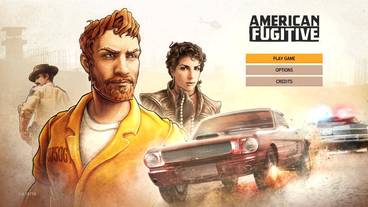American Fugitive title screen for Nintendo Switch