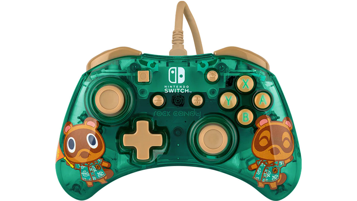 Animal Crossing: Tom Nook Wired Controller title screen for Nintendo Switch