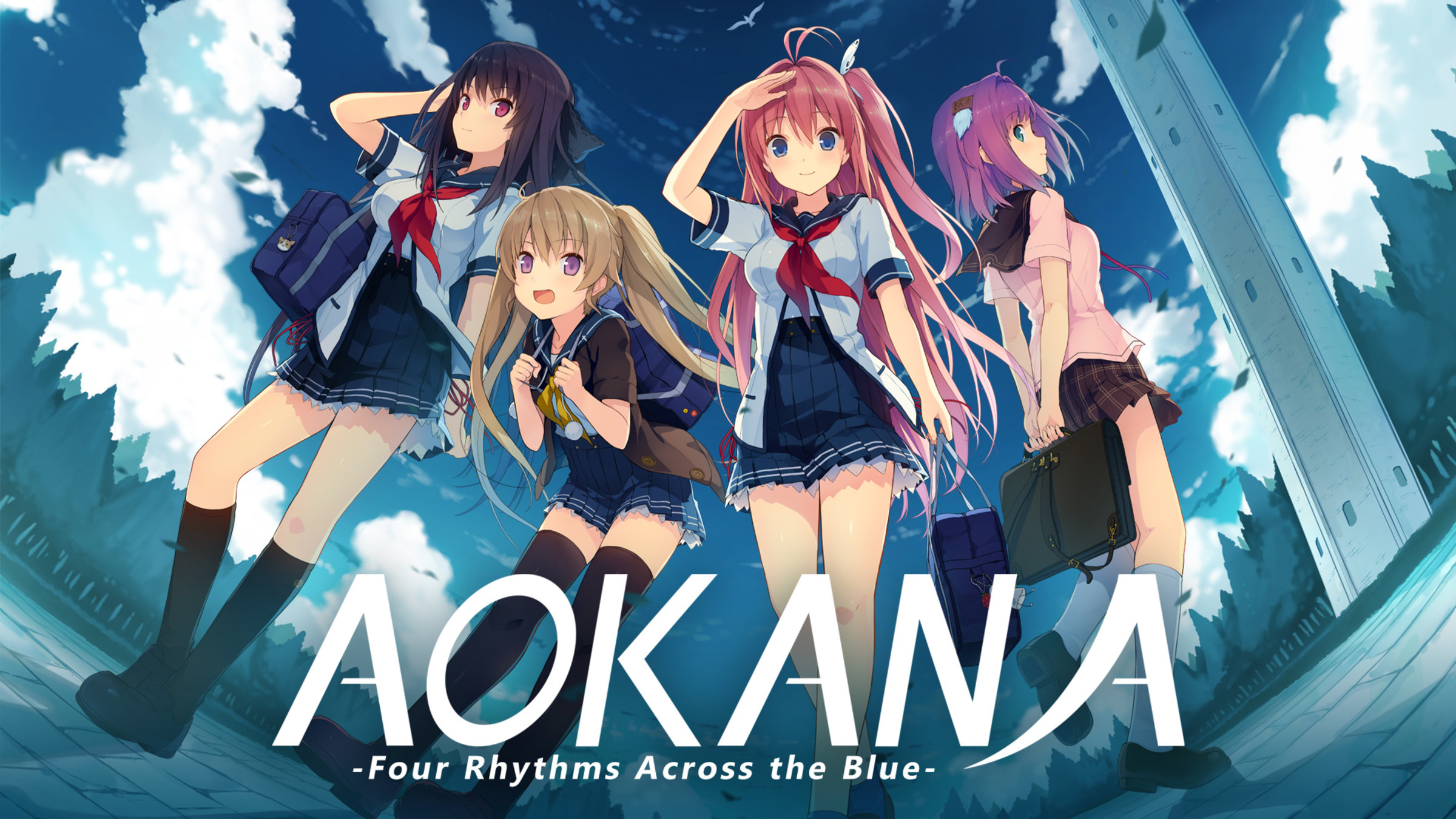 Aokana: Four Rhythms Across the Blue title screen for Nintendo Switch