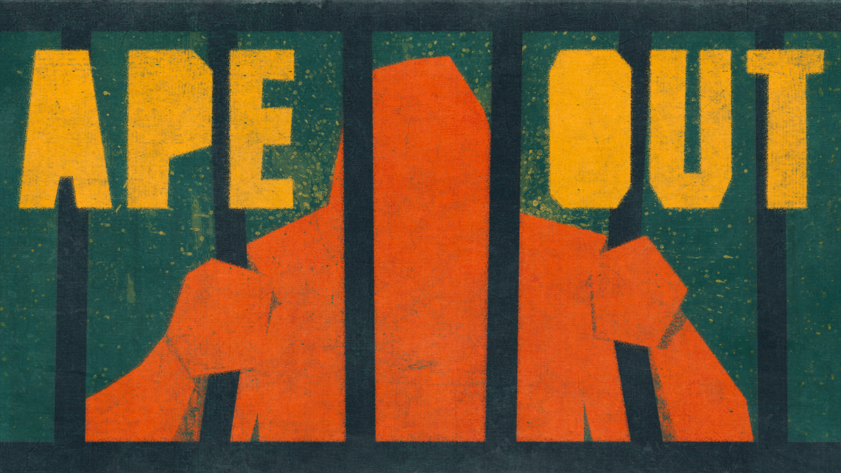 Ape Out title screen for Nintendo Switch