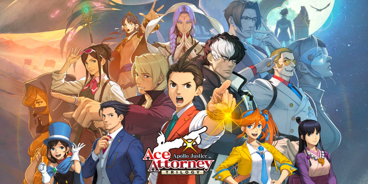 Apollo Justice: Ace Attorney Trilogy title screen for Nintendo Switch