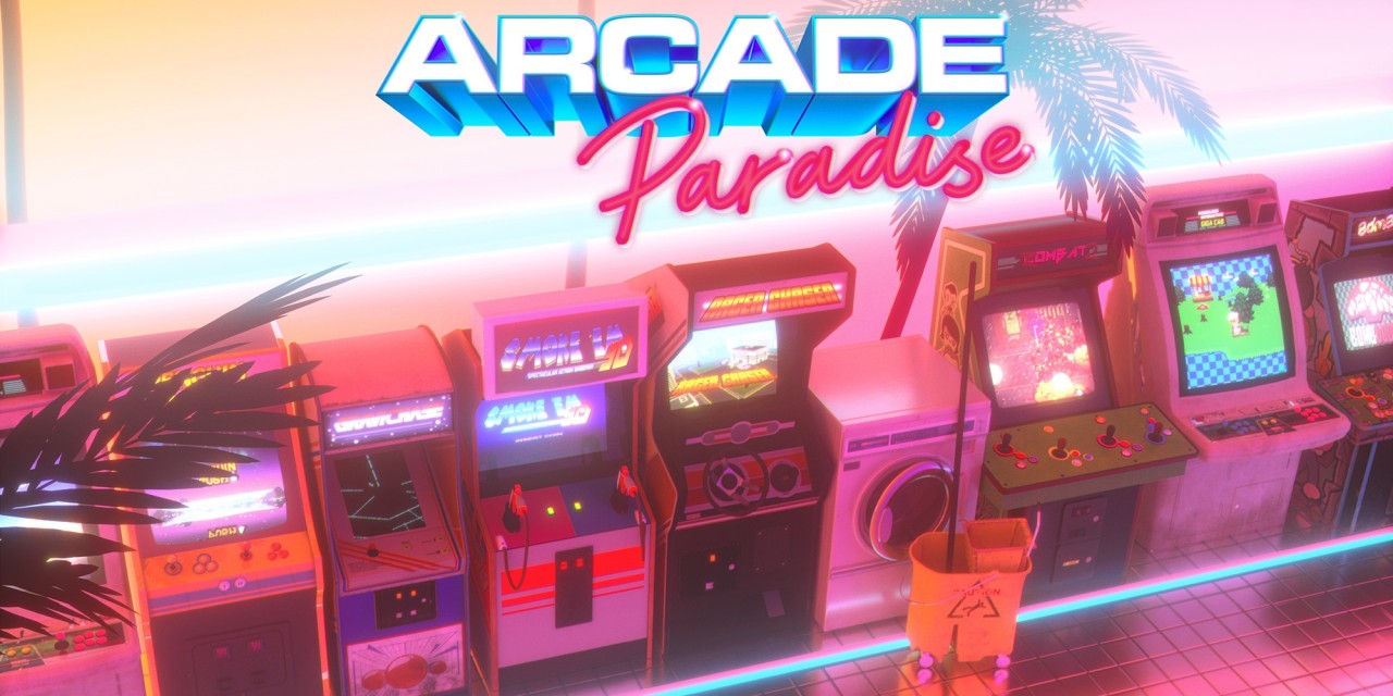Arcade Paradise title screen for Nintendo Switch