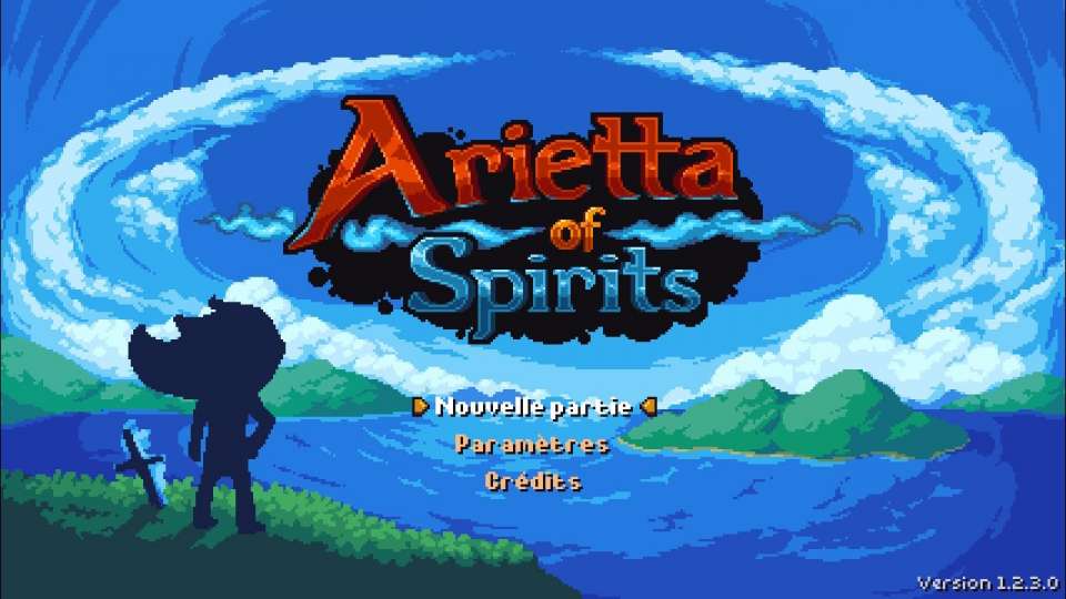 Arietta of Spirits title screen for Nintendo Switch
