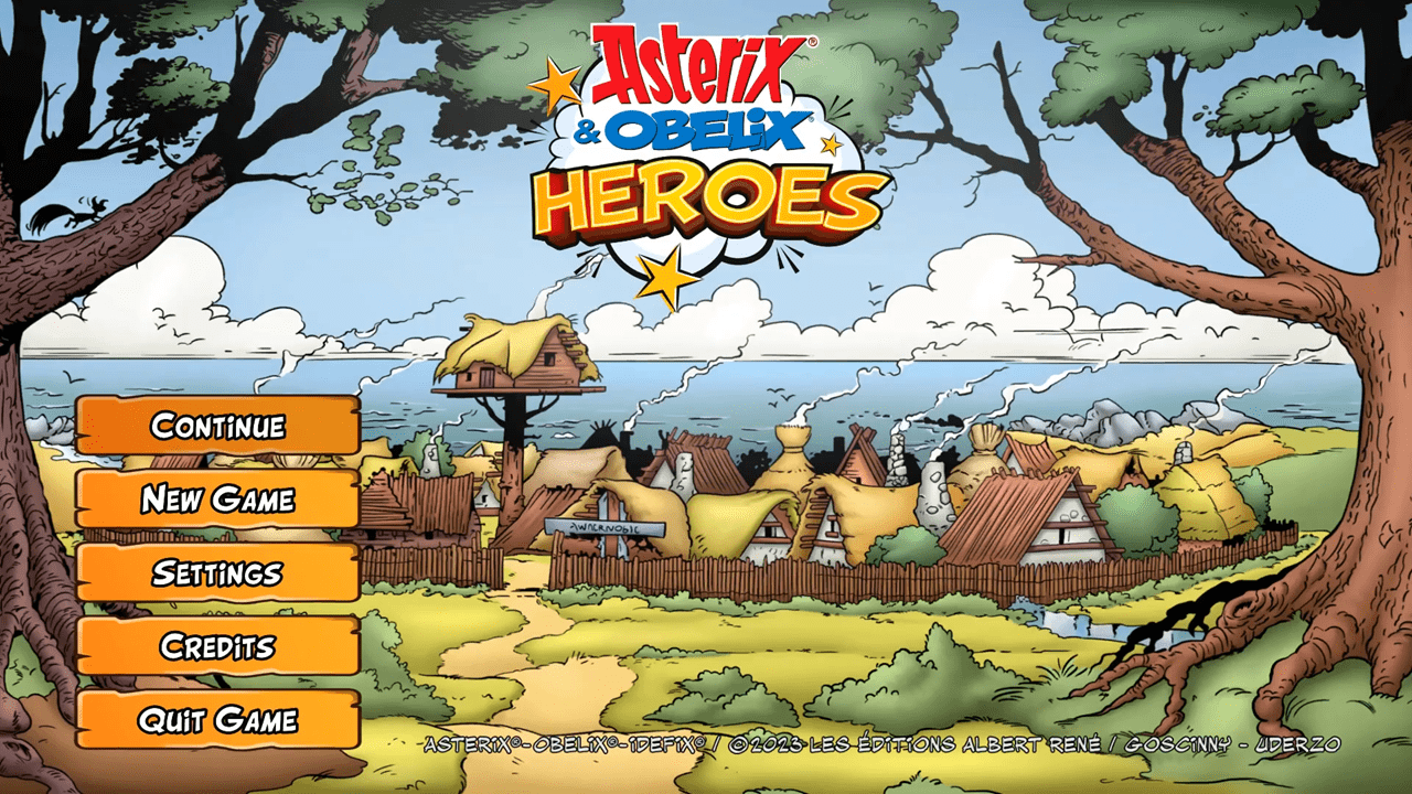 Asterix & Obelix Heroes title screen for Nintendo Switch