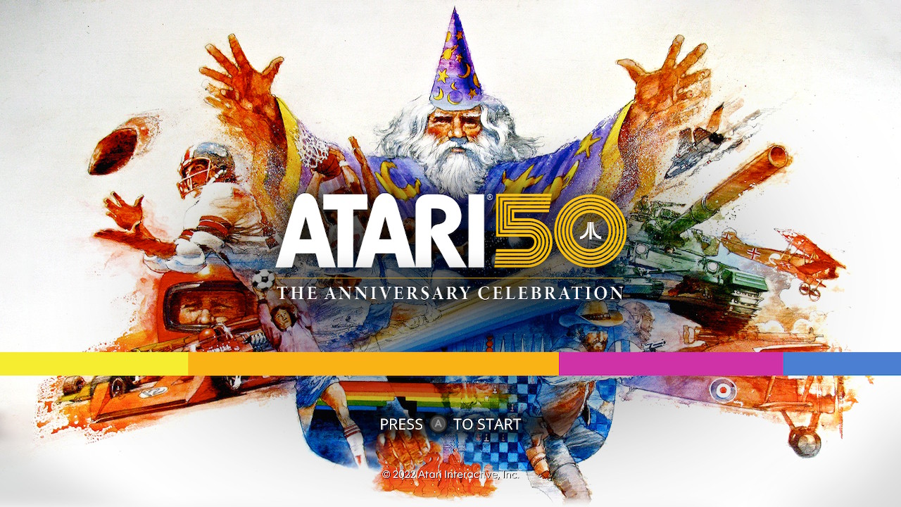Atari 50: The Anniversary Celebration title screen for Nintendo Switch