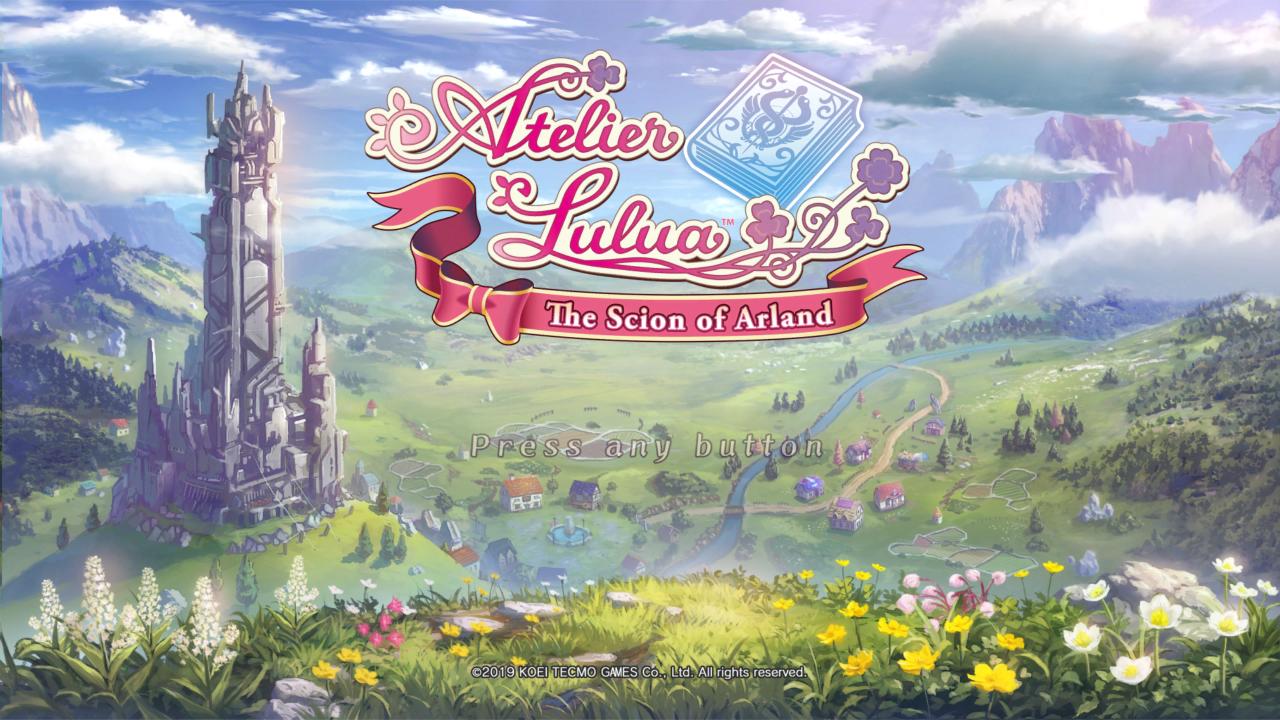 Atelier Lulua: The Scion of Arland title screen for Nintendo Switch