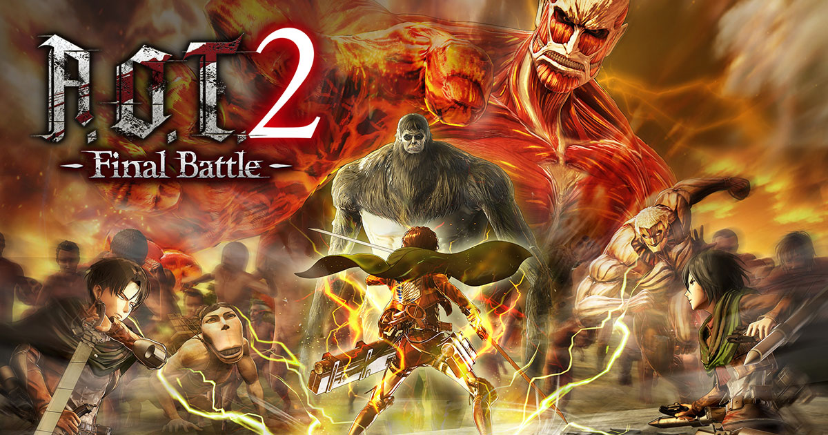 Attack on Titan 2 title screen for Nintendo Switch