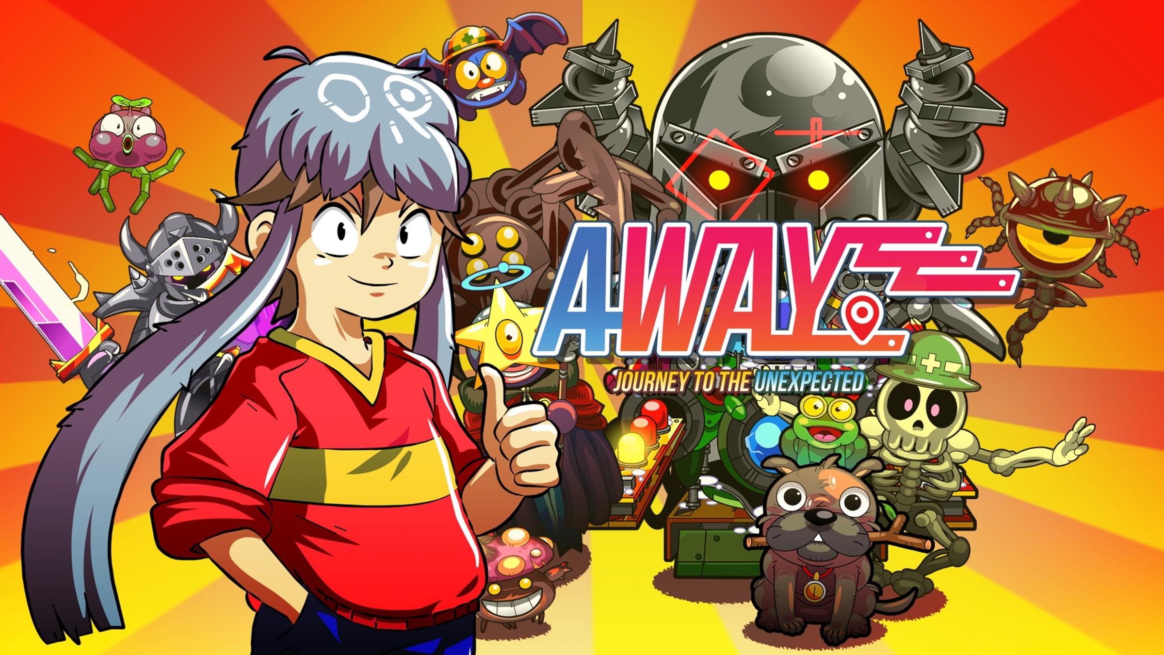 Away: Journey To The Unexpected title screen for Nintendo Switch
