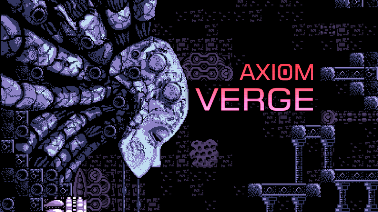 Axiom Verge title screen for Nintendo Switch