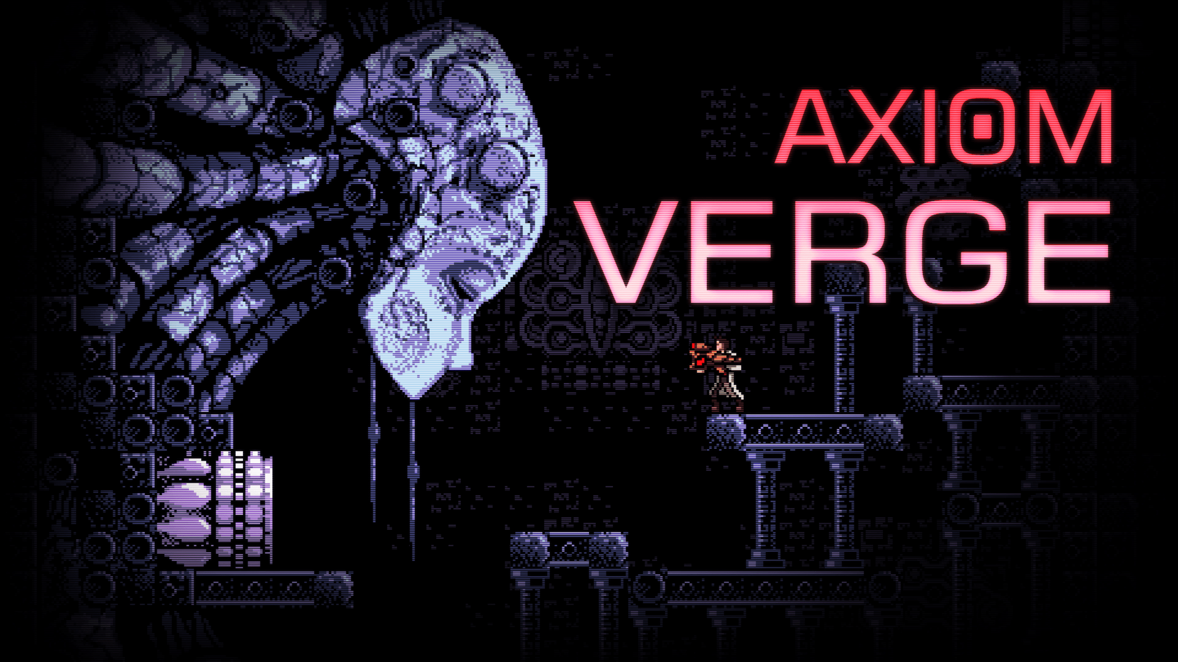 Axiom Verge 1 & 2 [Collector's Edition] title screen for Nintendo Switch