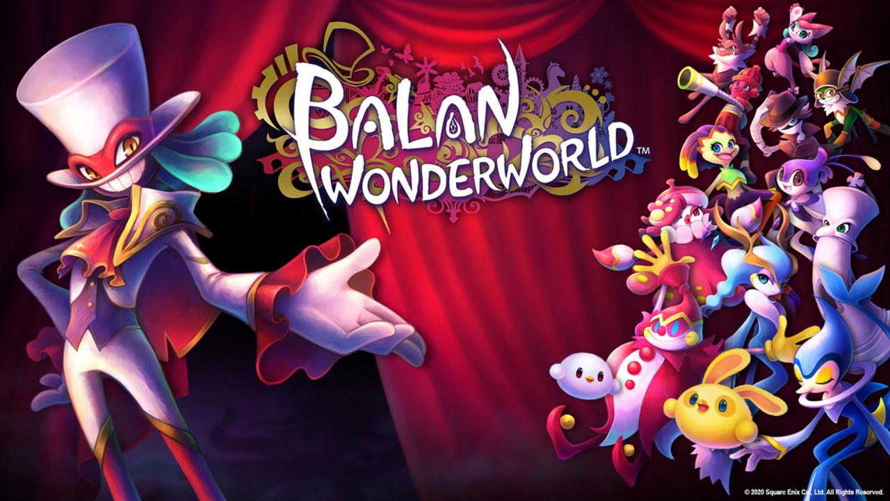 Balan Wonderworld title screen for Nintendo Switch
