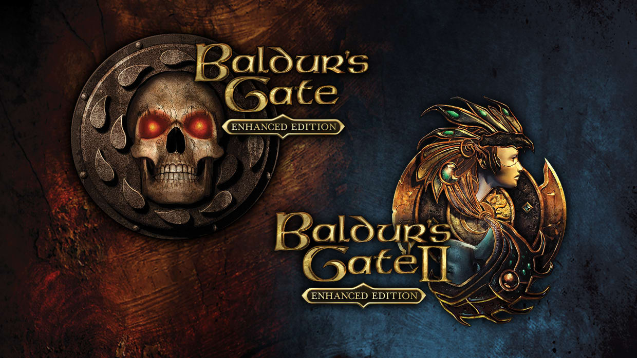 Baldur's Gate 1 & 2 Enhanced Edition title screen for Nintendo Switch
