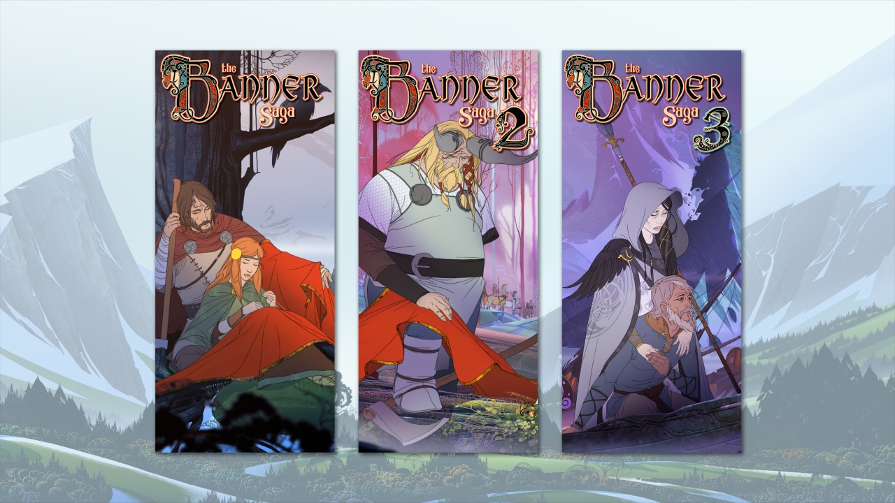Banner Saga Trilogy title screen for Nintendo Switch