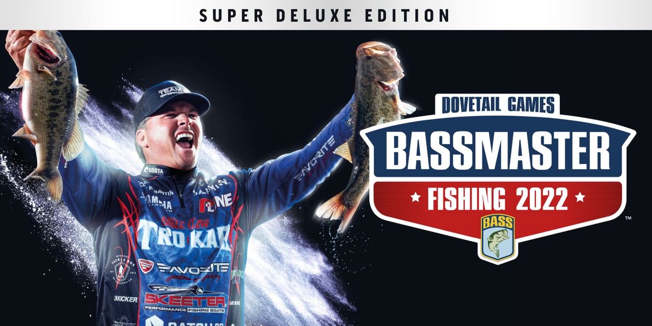 Bassmaster Fishing 2022: Super Deluxe Edition title screen for Nintendo Switch