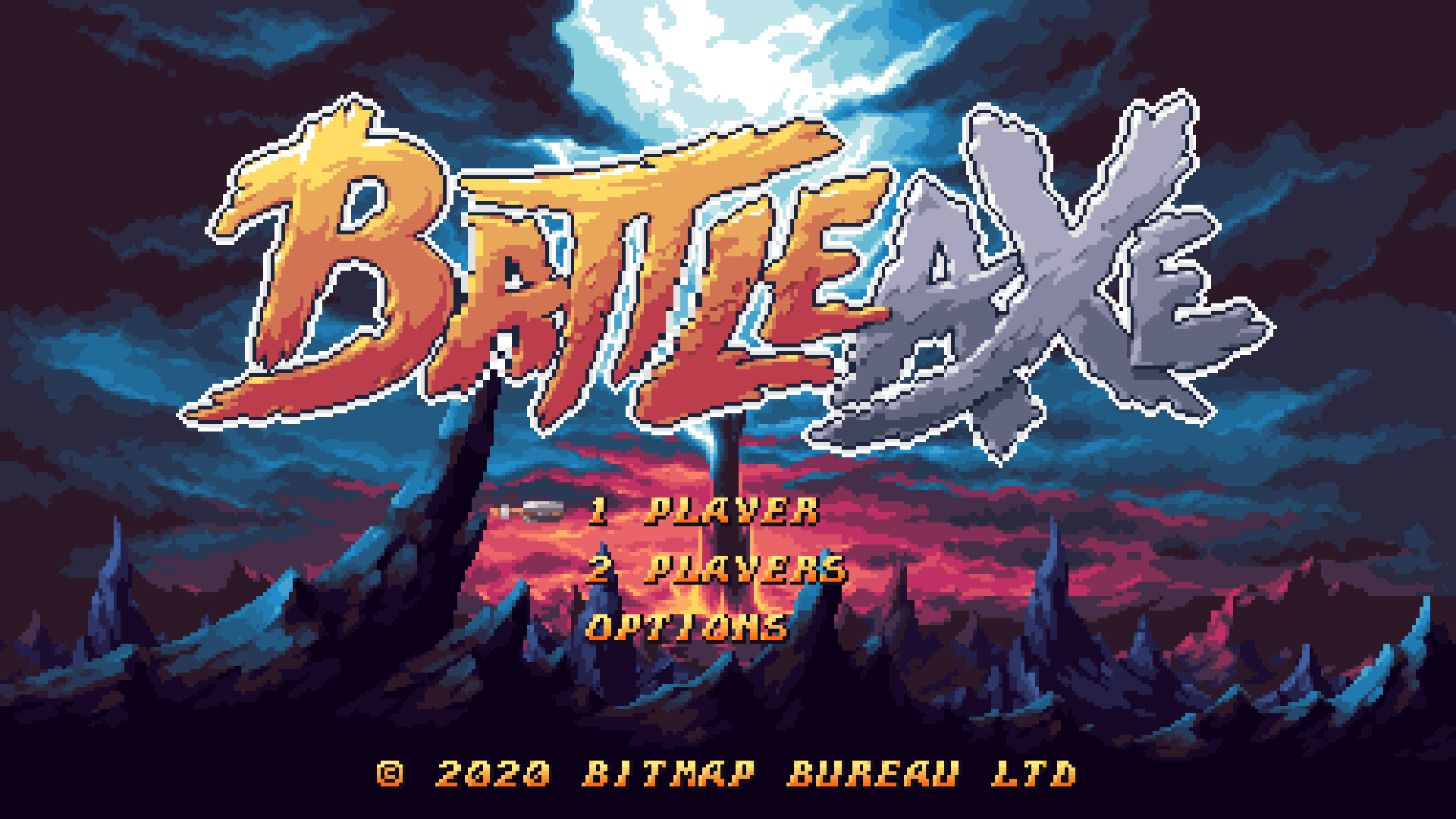 Battle Axe title screen for Nintendo Switch