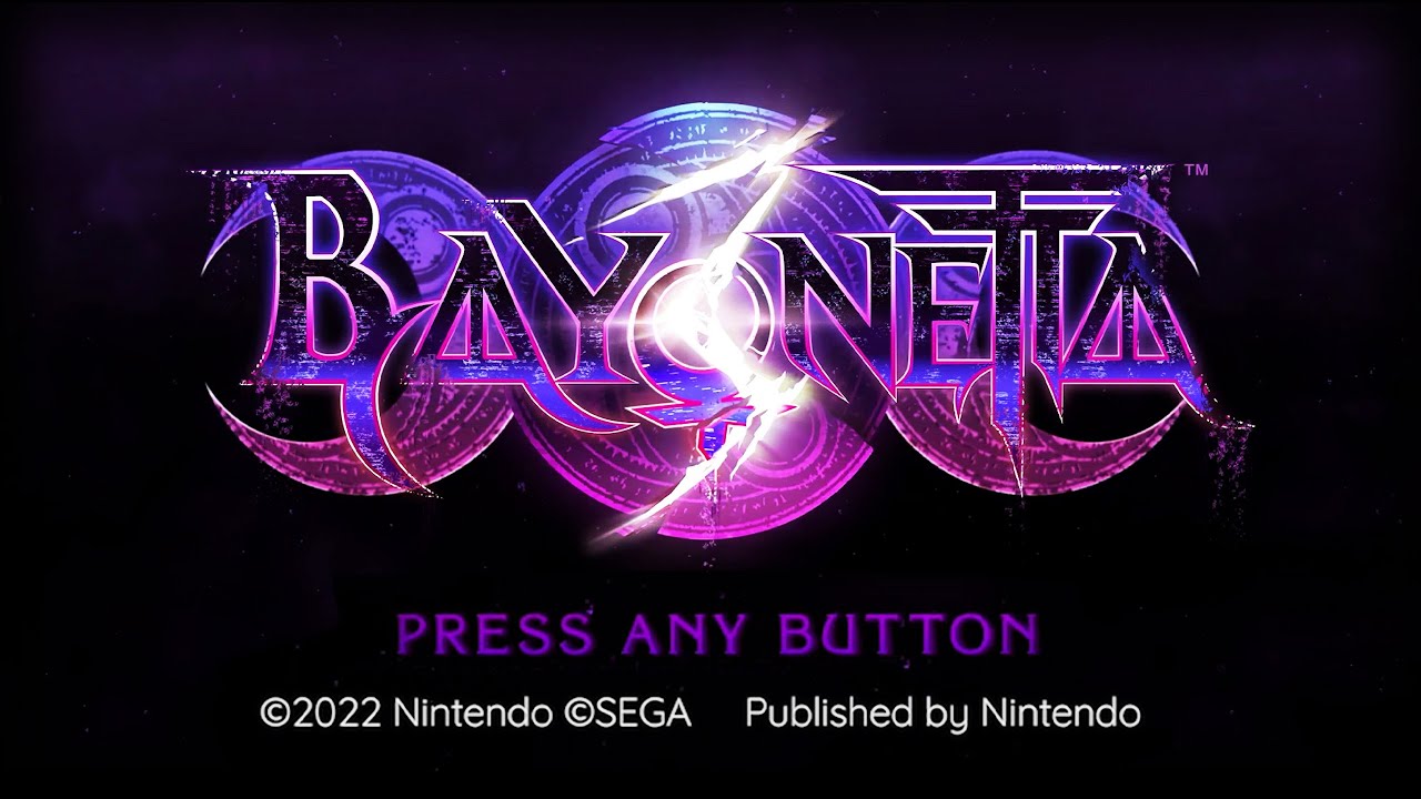 Bayonetta 3 [Trinity Masquerade Edition] title screen for Nintendo Switch