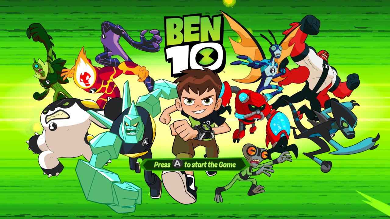 Ben 10 title screen for Nintendo Switch