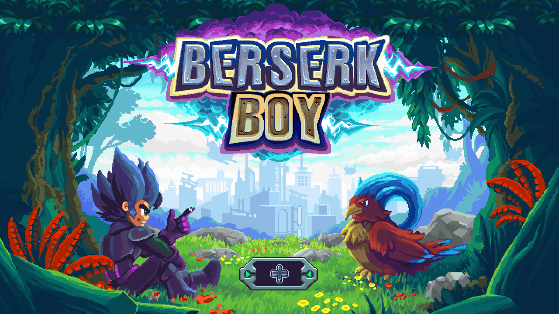 Berserk Boy title screen for Nintendo Switch