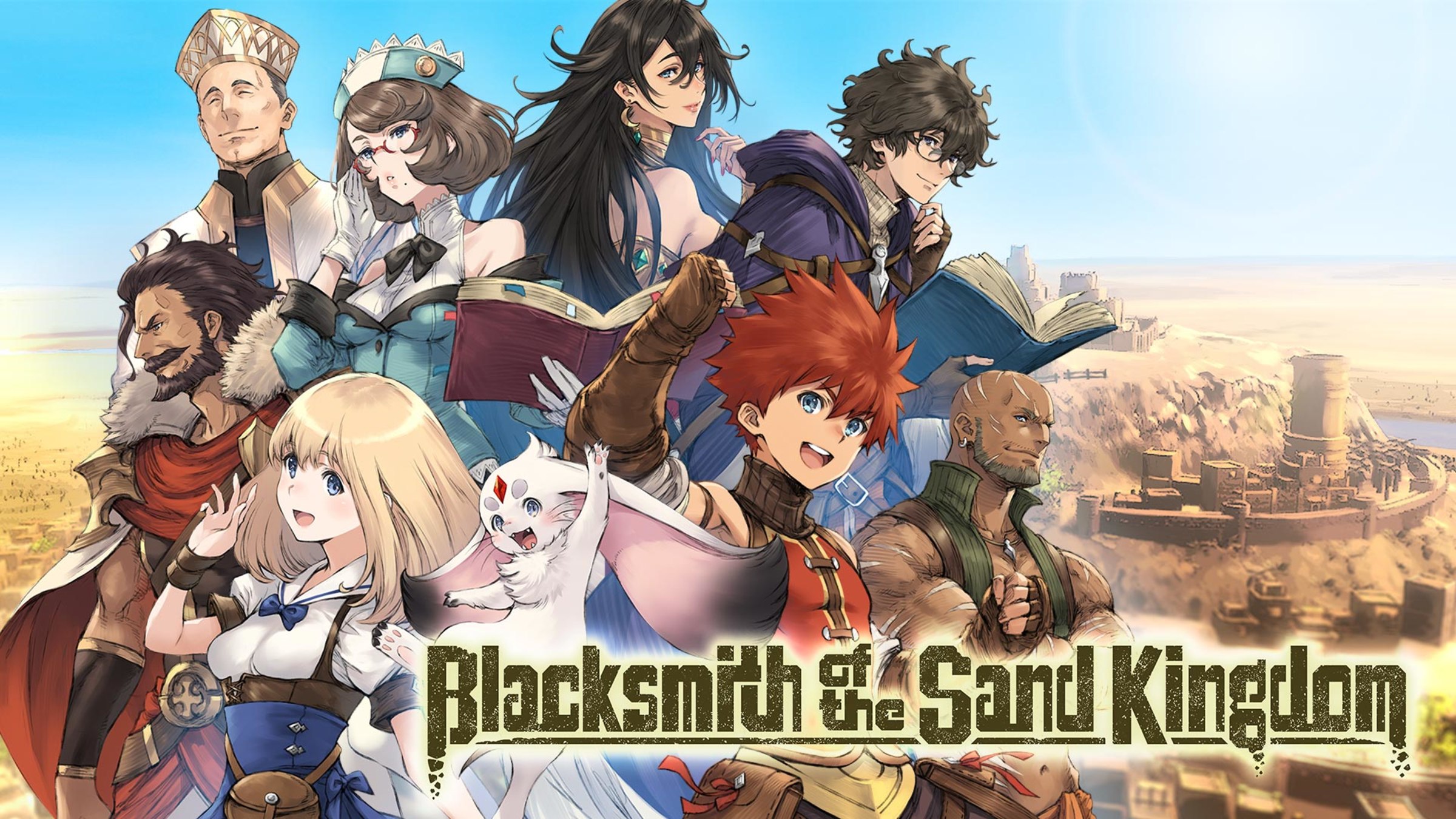 Blacksmith of the Sand Kingdom title screen for Nintendo Switch