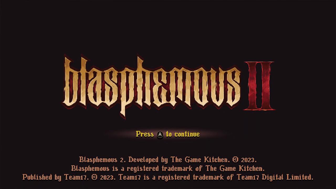 Blasphemous II [Collectors Edition] title screen for Nintendo Switch