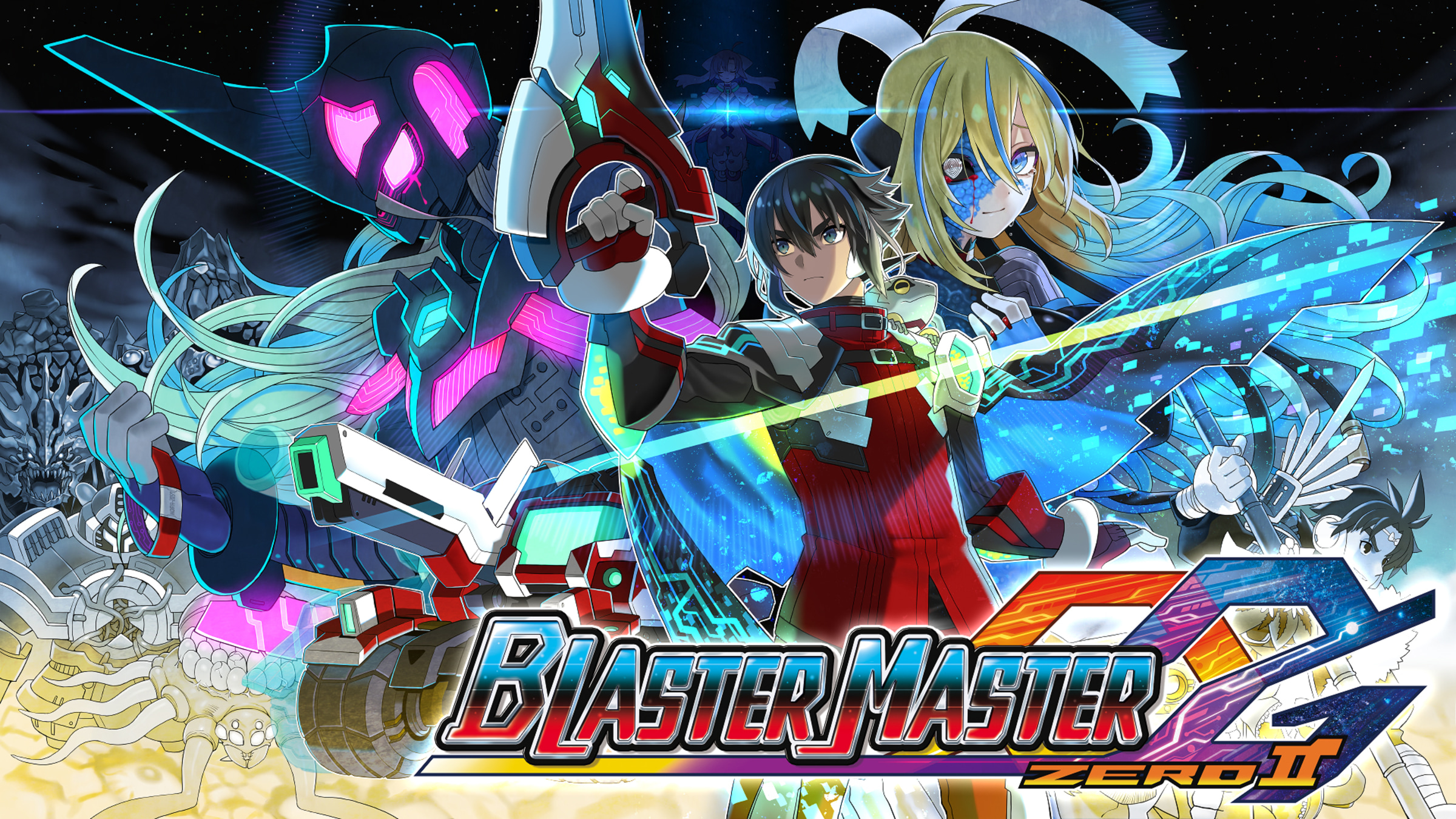 Blaster Master Zero 2 title screen for Nintendo Switch