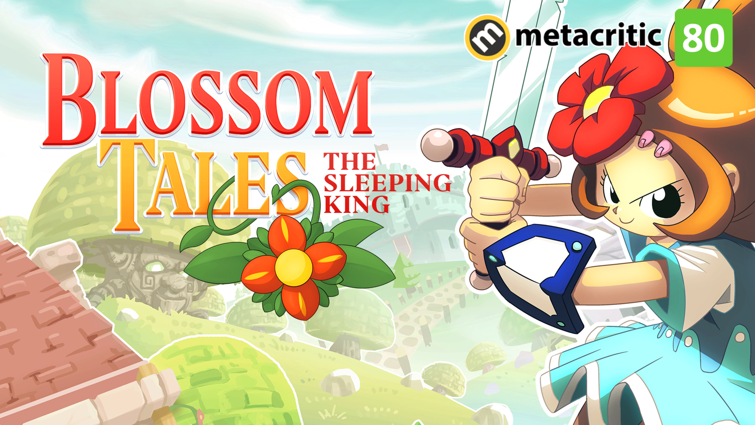 Blossom Tales: The Sleeping King title screen for Nintendo Switch