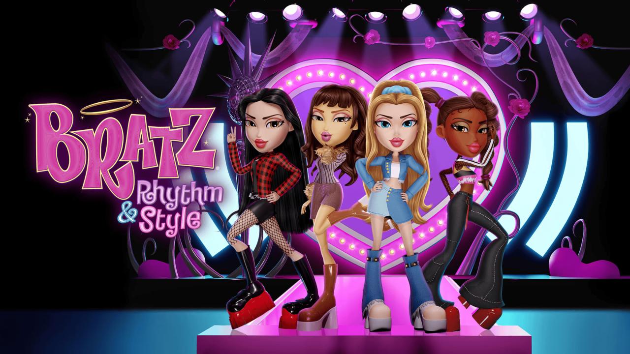 Bratz Rhythm & Style title screen for Nintendo Switch