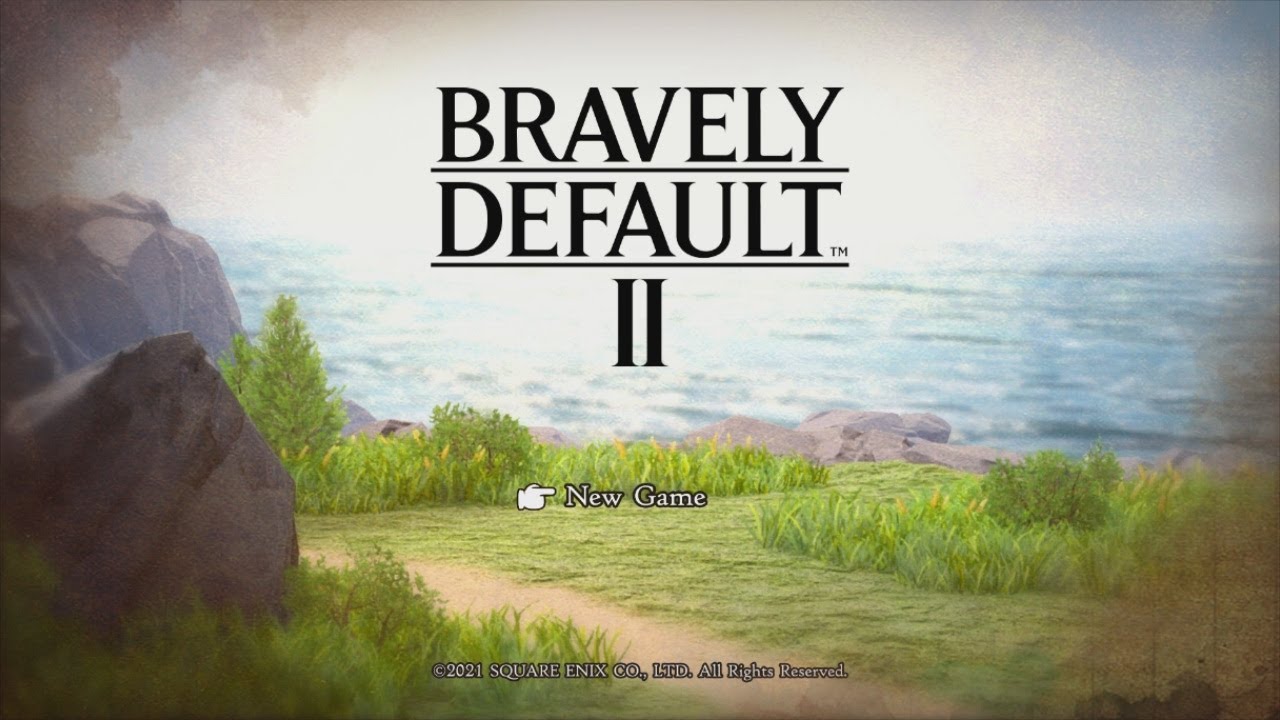 Bravely Default II title screen for Nintendo Switch