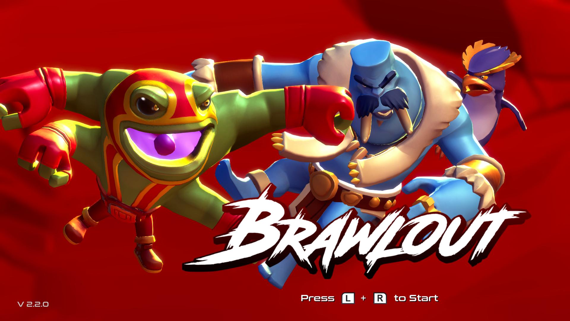 Brawlout title screen for Nintendo Switch