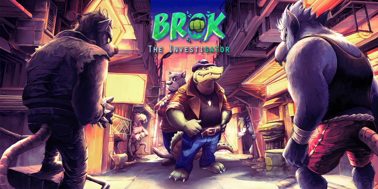 Brok The Investigator title screen for Nintendo Switch