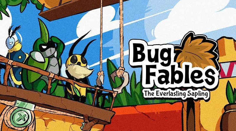 Bug Fables: The Everlasting Sapling title screen for Nintendo Switch