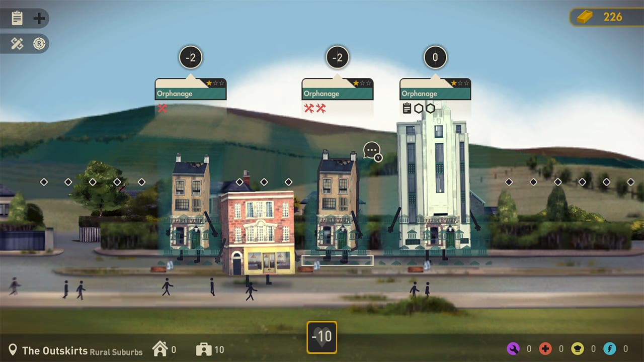 Buildings Have Feelings Too title screen for Nintendo Switch