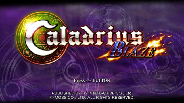 Caladrius Blaze title screen for Nintendo Switch