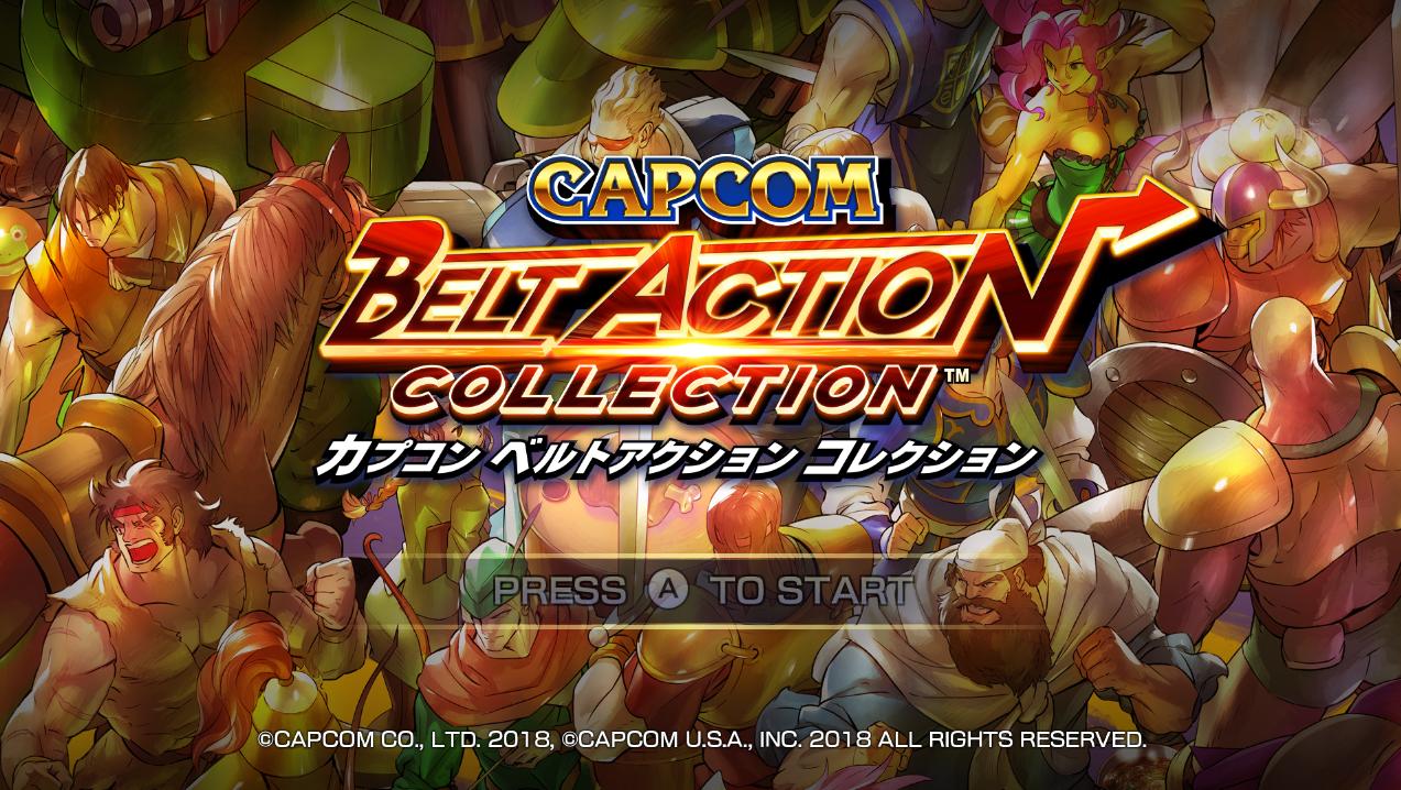 Capcom Belt Action Collection title screen for Nintendo Switch
