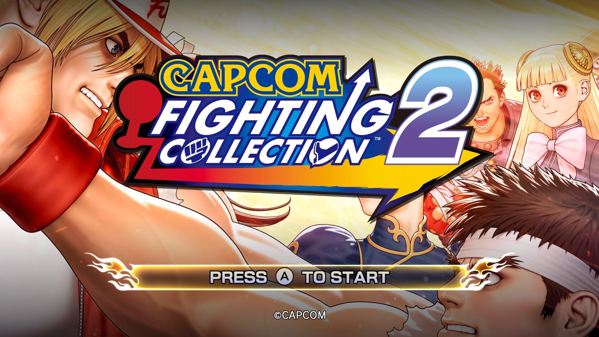 Capcom Fighting Collection 2 title screen for Nintendo Switch