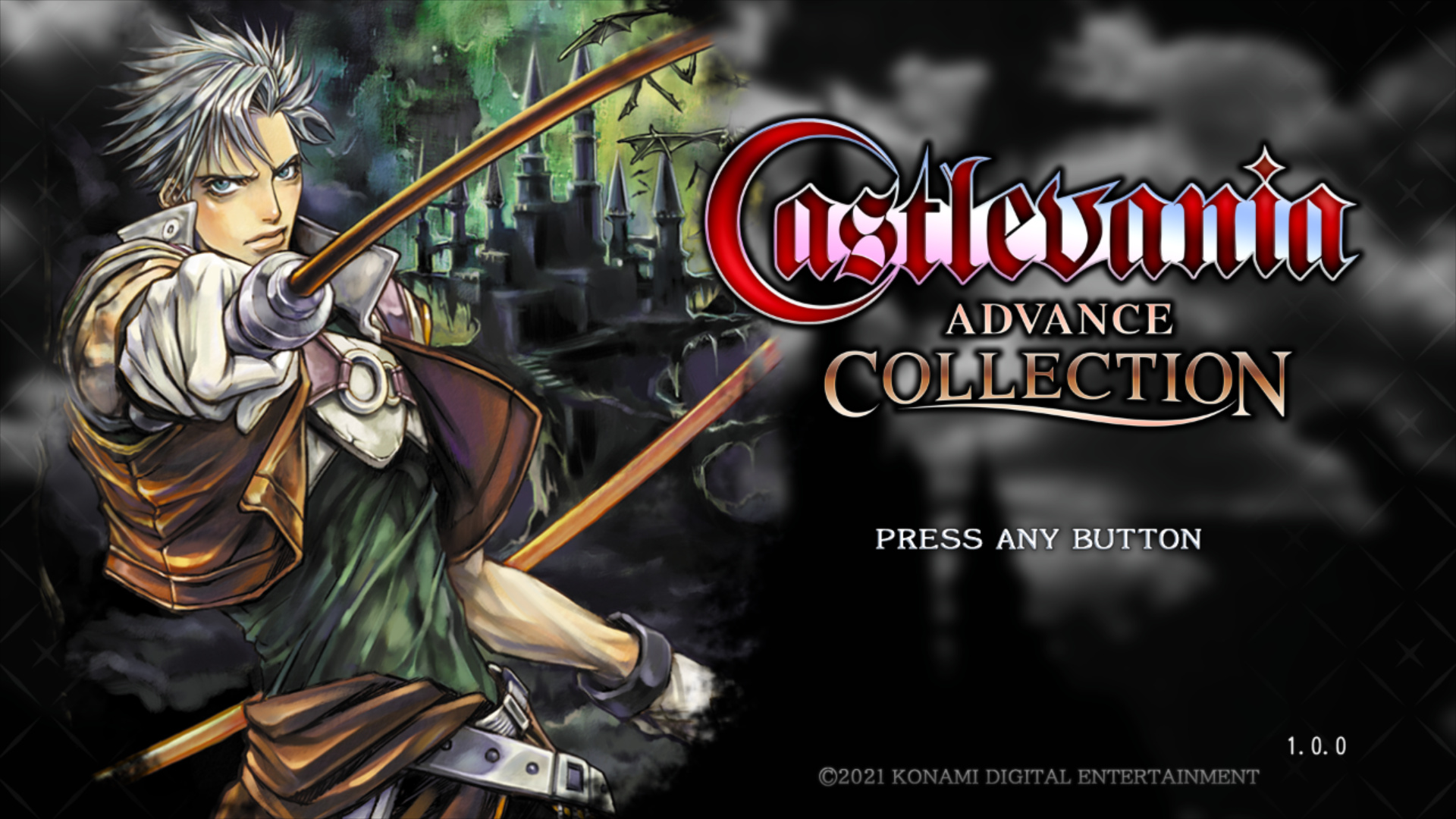 Castlevania Advance Collection title screen for Nintendo Switch