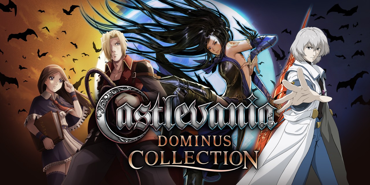 Castlevania Dominus Collection title screen for Nintendo Switch